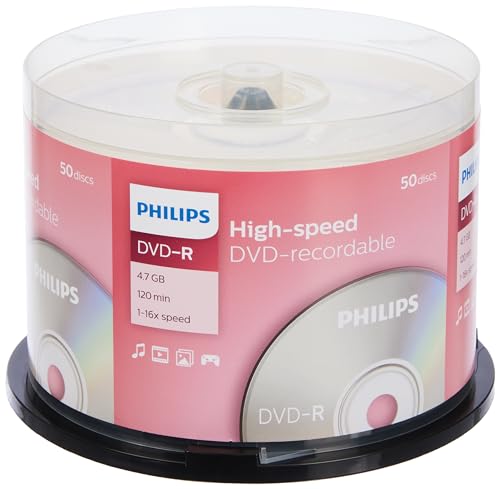 Philips Dvd-R 4.7 Gb - Confezione Da 50