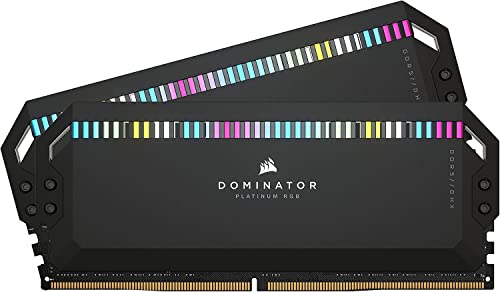 Corsair Dominator Platinum Rgb Ddr5 Ram 64Gb (2X32Gb) 6400Mhz Cl32 Intel Xmp Compatibile Icue Memoria Per Computer - Nero (Cmt64Gx5M2B6400C32)