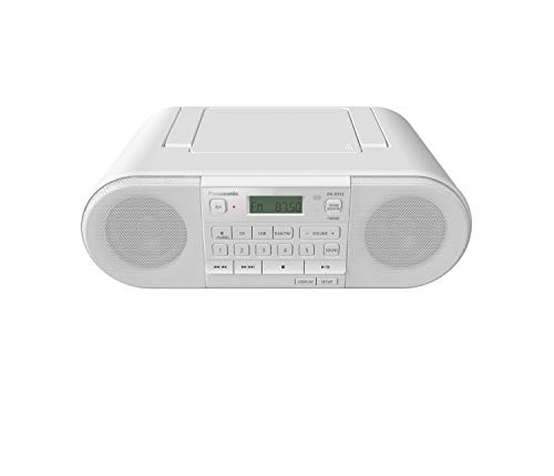 Panasonic Rx-D552 Radio Dab+, Bluetooth, Lettore Cd, Design Vintage, 20W, Usb, Telecomando Incluso, Portatile, Sound Booster, Bianco