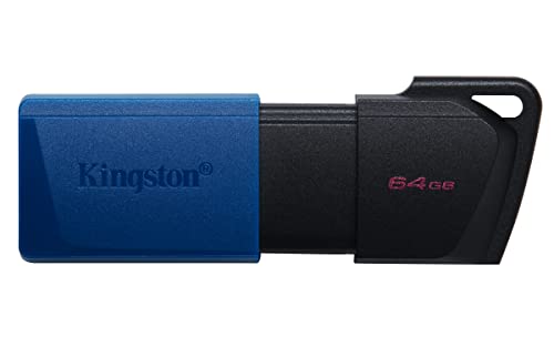 Kingston Datatraveler Exodia M Pendrive Usb 3.2 Gen 1 Dtxm/64Gb - Con Cappuccio Removibile (Nero + Blu)