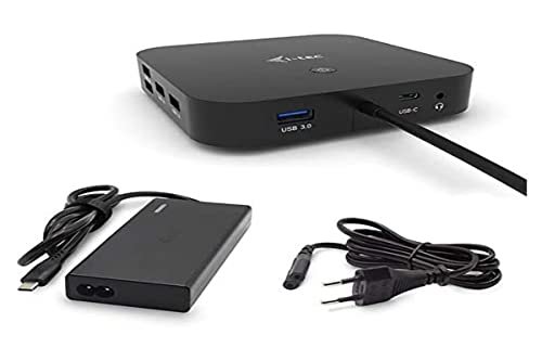 I-Tec Usb-C Dual Display Docking Station With Power Delivery 65W + I-Tec Universal Charger 77 W