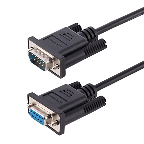 Startech.Com Cavo Seriale Null Modem Rs232 Da 3M - Cavo Seriale Crossover Con Schermatura In Alluminio - Cavo Com Con Connettore Db9 F/M - Compatibile