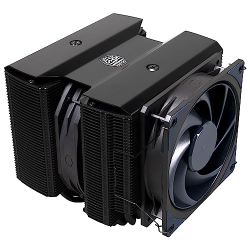 Cooler Master Masterair Ma824 Stealth Cpu Air Cooler - Doppio Dissipatore, Ventole Push-Pull Mobius 135 120, 8 Tubi Calore Compositi Superconduttivi,
