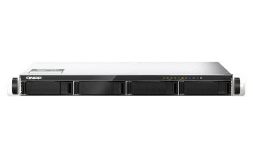 Qnap 4-Bay 1U Short-Depth 12" Nas. Marvell Octeon Tx2 Cn9130 / Cn9131 64-Bit Quad-Core 2.2 Ghz. 4Gb Ddr4 Sodimm Ram (1 Slot. Up To 32Gb). 4
