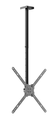 Meliconi Slimstyle 400Ce Supporto Da Soffitto Estensibile Per Tv Da 14"-65" E Proiettori, Nero