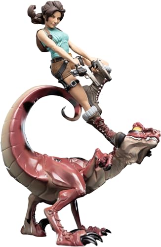Weta Workshop Tomb Raider Figurine Mini Epics Lara Croft & Raptor 24 Cm