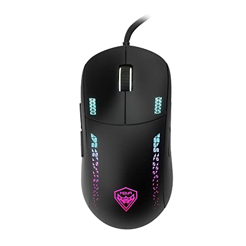 Noua Loop Mouse Gaming Rgb Con Cavo Usb, Sensore Ottico Pixart 3335 Fino A 32000 Dpi, 9 Pulsanti Programmabili, Software Incluso, Mouse Da Gioco Legge