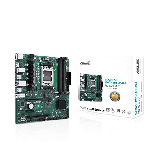 Asus Pro B650M-Ct-Csm Scheda Madre Business Amd Matx Con Sicurezza, Affidabilità, Gestibilità E Facilità Di Manutenzione Migliorate, Windows 11