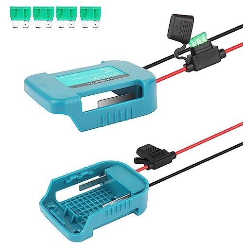 Set Di 2 Adattatori Power Wheel Per Batteria Al Litio Makita Da 18 V, Con Fusibile, Interruttore E Cavo Da 14 Velocità, Convertitore Di Alimentazione