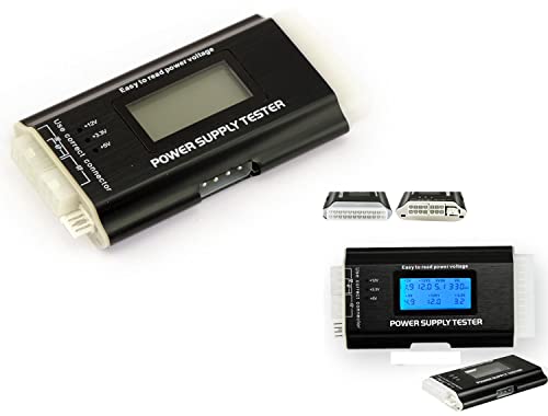 Kalea-Informatique Tester Digitale Per Alimentatori Atx E Cavi Molex Sata Atx 20/24 P4 P6 P8. Visualizzazione Della Tensione In Tempo Reale