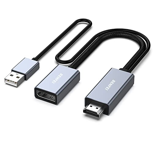 Benfei Adattatore Da Hdmi A Displayport, Sorgente Hdmi A Monitor Displayport Compatibile Con Scheda Grafica Pc Laptop Ps5 Xbox One (360) Supporto 4K@6