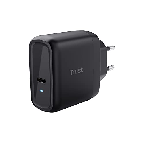 Trust Maxo Caricatore Usb-C Da 65W, 75% Con Materiali Riciclati, Caricatore Rapido Con Cavo Usb-C Da 2M, Adattatore Di Alimentazione Per Iphone, Ipad,