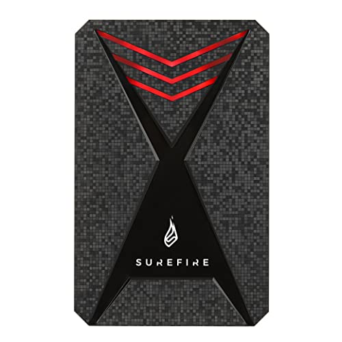 Surefire Gaming Ssd 2,5” I 1 Tb I Unità Ssd Esterna I Adattatore Usb-C I Windows & Macosx I Velocità Di Lettura E Scrittura 450Mb/S E 430Mb/S I Pc Pla