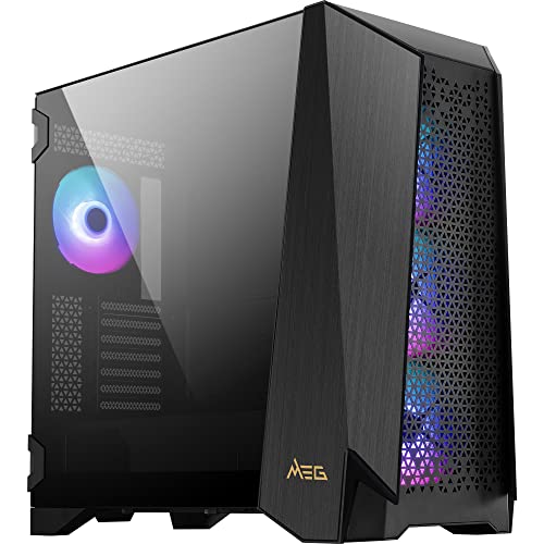 Msi Meg Prospect 700R Mid-Tower Pc Case - E-Atx, Touch Screen Ips, Pannello In Vetro Temperato, 4 Ventole Argb Da 140Mm, Sportelli Su 2 Lati, 4 Filtri