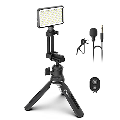 Digipower - The Instructor - Kit Video Professionale (Incluso Microfono, Luce Led, Treppiede E Supporto Per Telefone)