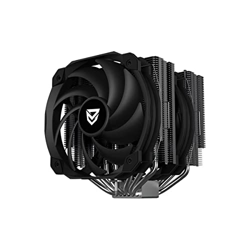Nfortec - Aegir X Dissipatore Cpu Con 6 Heatpipes, 2 Ventole Pwm Da 140 Mm, Tdp 200 W, Compatibile Con Lga1700 E Am4, Nero