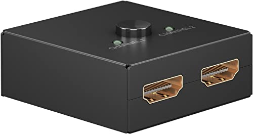 Goobay 58485 Hdmi Switch 2 In 1 Out/4K A 30Hz (2160P) Hdmi Distributore/Hdmi 1.4 Scatola Di Commutazione Per Ps4, Ps5, Laptop O Monitor