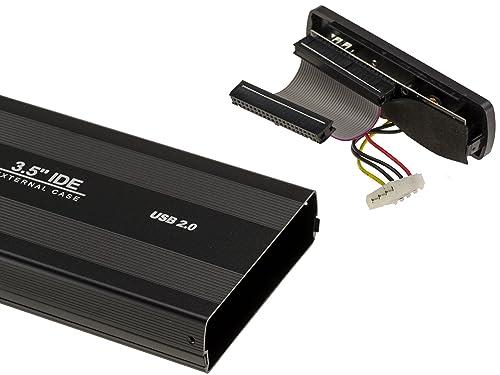 Kalea-Informatique Contenitore Usb Esterno Per Dischi Rigidi Ide 3,5 40 Pin Con Alimentazione Esterna. Alluminio Nero