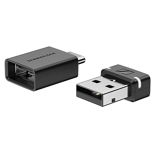 Sennheiser Dongle Bluetooth Btd 600 Adattatore Usb-A/Usb-C Con Codec Audio Aptx Per Un Suono Stabile E Di Qualità, Per Ascoltare Musica, Effettuare Ch