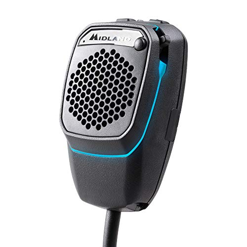 Midland Dual Mike Microfono Cb Digitale Bluetooth Preamplificato 4 Pin 48, Si Collega A Cb E Smartphone, Con Ptt Analogico, Speaker E Dsp Per Una Migl
