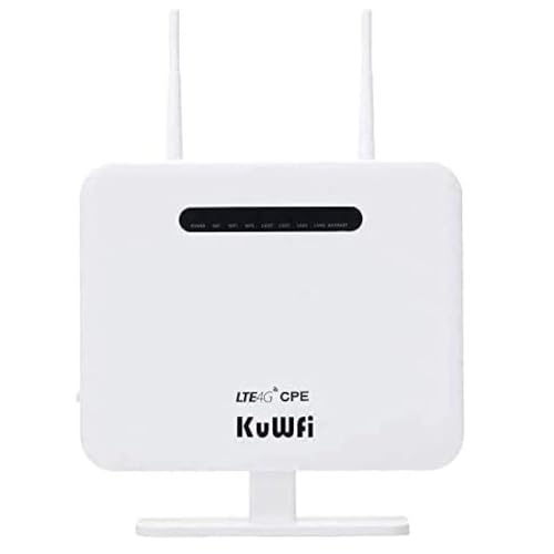 Kuwfi 4G Lte Wi-Fi Router, Wireless 4G Router Sbloccato Partner Di Viaggio 4G Lte Cpe Router Con Slot Per Schede Sim Supporto B1/B3/B5/B7/B8/B20 Cpe81