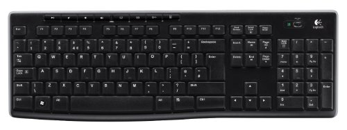 Logitech K270 Tastiera Wireless Per Windows, Layout Nordico Qwerty (Svezia, Danimarca, Norvegia, Finlandia), Nero