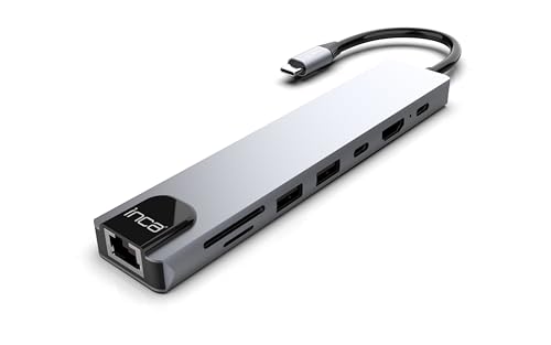 Inca Itpc-7T Typ-C Hub X8 Combo Convertitore + Convertitore + Alloggiamento Multiplexer In Alluminio