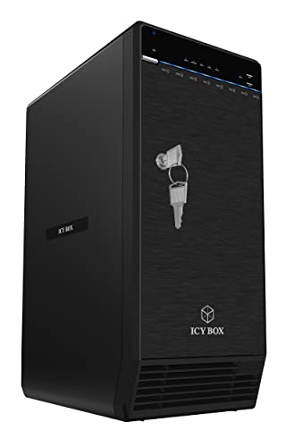 Icy Box 8 Vani Usb-C 3.1 Case Per Hard Disk E Ssd, 3,5 Pollici E 2,5 Pollici, Usb 3.1 (Gen 2), Singolo, Ventilatore, Alluminio