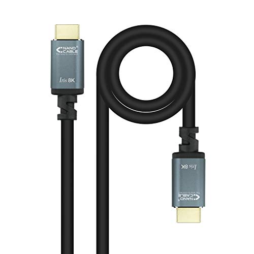 Nanocable 10.15.8002 - Cavo Hdmi 2.1 Iris 8K, Da 2 M, Colore Nero