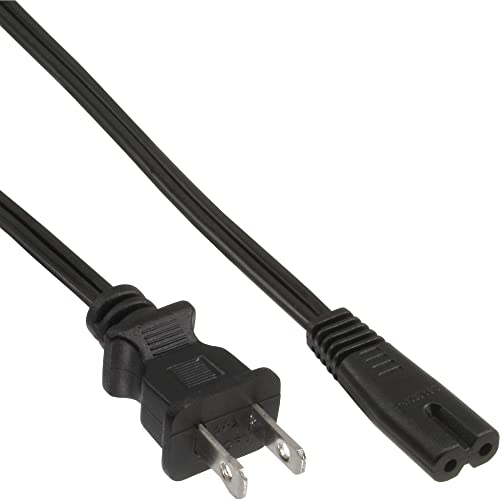 Inline 16653Y Cavo Di Alimentazione Nero 3 M Spina Di Alimentazione Di Tipo A Accoppiatore C7 - Cavi Elettrici (3 M, Male Connector/Female Connector,