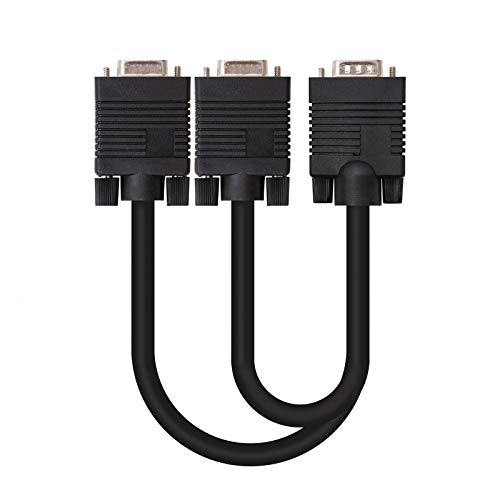 Nanocable 10.15.2000 - Cavo Splitter Svga Per Segnale In Uscita Duplicato, Hdb15/M-2Xhdb15/H, Nero, 45 Cm