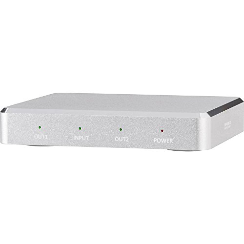 Speaka Professional 2 Porte Distributore, Splitter Hdmi Contenitore In Alluminio, Predisposto Ultra Hd 3840 X 2160 Pixe
