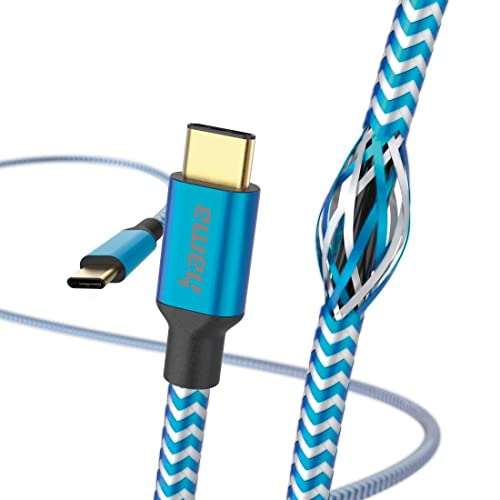 Hama Riflettente Usb-C - Cavo Di Ricarica Usb-C, 1,5 M, Nylon, Blu