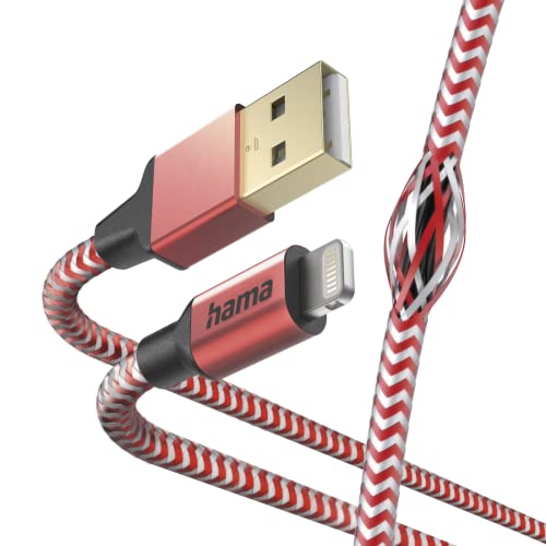 Hama Cavo Di Ricarica Reflective Usb A A Lightning, Nylon, 1,5 M (Cavo Di Ricarica Iphone, Cavo Lightning, Iphone 14 13 12 11 Pro Max Plus Mini Se Xs