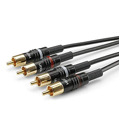 Hicon Hbp-C2-0600 - Cavo Audio Jack [2 Connettori Rca, 2 Connettori Rca, 6 M