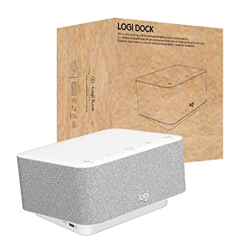 Logitech Logi Dock, Docking Station All-In-One Usb C, Speakerphone, Cuffie Con Microfono Con Cancellazione Del Rumore, Bluetooth, Hdmi, Windows/Macos,