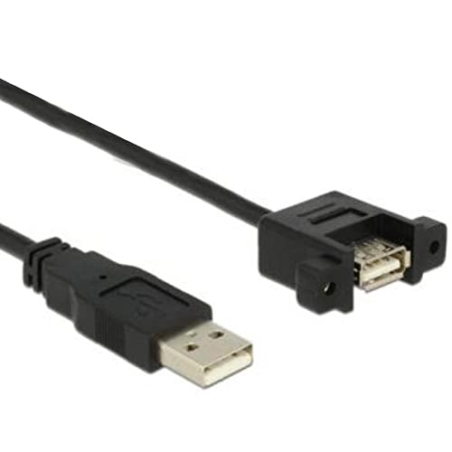 Delock 1M 2Xusb2.0-A Cable Usb 2.0 Usb A Negro