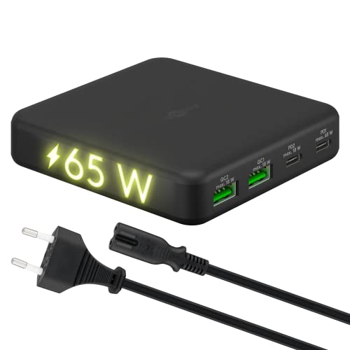 Goobay 61772 Multiport Caricatore Usb-C A 4 Prese Con Potenza Di 65 W/Ricarica Più Dispositivi Contemporaneamente Tramite Le Porte Usb-C (Power Delive