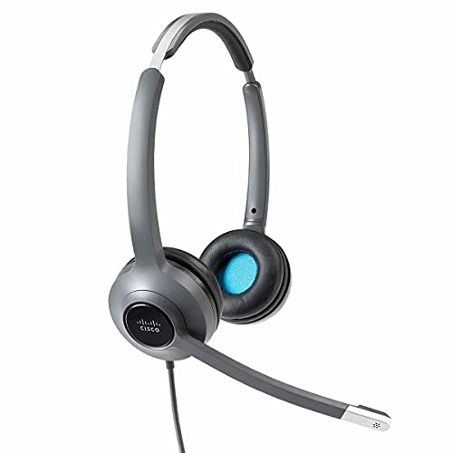 Cisco Headset 522 - Cuffia Biaurale Con Connettore Da 3,5 Mm E Adattatore Usb-A, Colore Antracite, Due Anni Di Garanzia Limitata (Cp-Hs-W-522-Usb=)