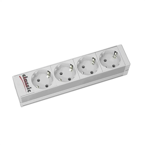 Bachmann Ciabatta Multipla Da 25,4 Cm, 4 Prese (Colore: Alluminio)