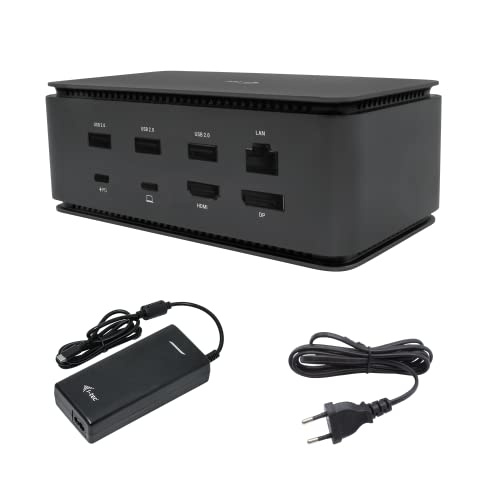 Šakotuvas I-Tec Usb4 Metal Docking Station Dual 4K Hdmi Dp With Power Delivery 80W + Universal Charger 112W