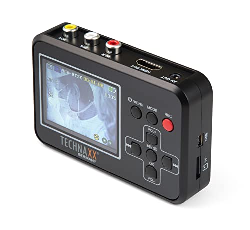 Technaxx Tx-182 Digitalizzatore Di Video Retrò Con Un Display Da 6 Cm Per Video8, Hi8, Svhs, Vhs, Vcd, Dvd, Vcr, Dv - Salva I Video Sulla Scheda Di Me