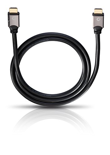 Oehlbach Black Magic, Cavo Hdmi Ad Alta Velocità Ethernet, 4K Ultra Hd 50/60Hz, 2160P, 21:9 Cinema, Hdr, 3D, 18Gbit/S, Ofc - 10M