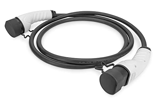 Digitus Cavo Di Ricarica Mode 3 Per Auto Elettriche E Phev - 7,5 M - Da Tipo 2 A Tipo 2 - Trifase - 32 A - 22 Kw - Nero
