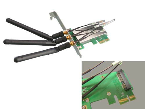 Kalea-Informatique Adattatore Da Mini Pci Express A Pci Express, Per Il Montaggio Di Una Scheda Minipcie In Uno Slot Pcie, Con Antenna Per L'Utilizzo