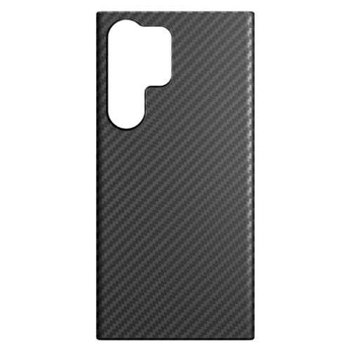 Black Rock - Custodia In Carbonio Ultra Sottile, Adatta Per Samsung Galaxy S23 Ultra | Aramid, Custodia In Fibra, Ricarica Senza Fili (Nero)