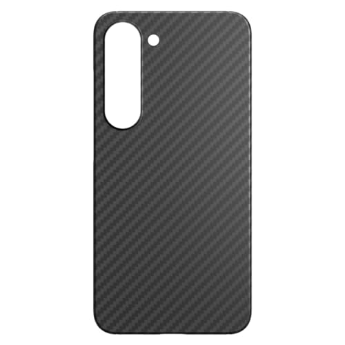 Black Rock - Custodia In Carbonio Ultra Sottile, Adatta Per Samsung Galaxy S23 | Aramid, Custodia In Fibra, Ricarica Senza Fili, Premium (Nero)