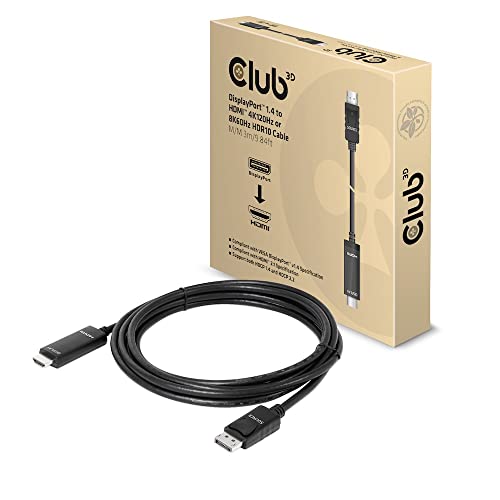 Cable Club3D Displayport 1.4 Hdmi Hdr 8K60Hz Activo 3M