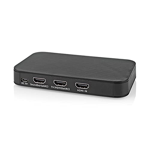 Nedis Convertitore Audio Digitale | 2 Vie | Connettori – Ingresso: Dc Power / 1 Ingresso Hdmi | Connettori – Uscita: Uscita Hdmi | Earc | Automatico |