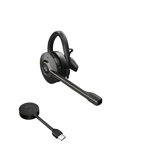 Jabra Engage 55 Cuffie Wireless Convertibili Con Earhook, Archetto E Neckband, Adattatore Dect Link 400 Usb-C, Microfono Con Cancellazione Del Rumore